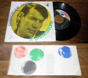 Fabrizio De Andre' – Il Pescatore Rare ORG Italian PS 7' Folk Rock Liberty 70' - Foto 1 di 1