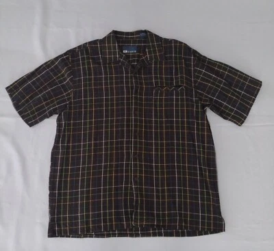 Camisa De Colección Hobie a Cuadros Hombres Grande Manga Corta Abotonada Surf Patinador b1 Foto 1 de 4