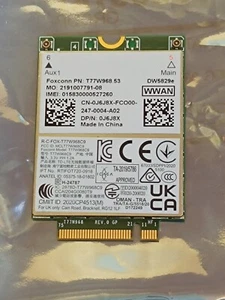 Dell DW5829E eSIM WWAN 2x2 Karte Snapdragon X20 LTE ( T77W968.53 ) _0.008_6 - Bild 1 von 4