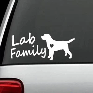Adesivo decalcomania L1036 laboratorio famiglia labrador mamma cane Labradoodle regalo accessori arte - Foto 1 di 2