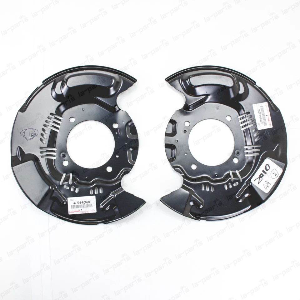 Par de cubiertas antipolvo freno de disco delantero genuino Toyota 08-21 Land Cruiser Lexus LX570 Foto 1 de 4
