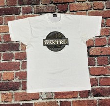 Vintage 90s America’s Most Wanted John Walsh Fox White Promo T-Shirt Mens Size L