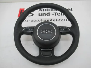 Audi A6 4G C7 11-18 Leder Lenkrad Neu bezogen Echtleder schwarz 4G0419091R Multi - Bild 1 von 14