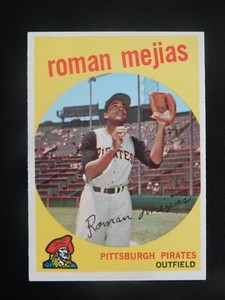 1959 Topps Baseball Card #218 Roman Mejias (NM+)