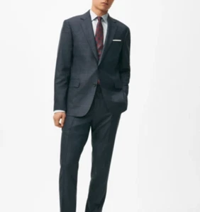 2024 BROOKS BROTHERS Gray Nailhead Full Suit 38R Wool - Picture 1 of 9