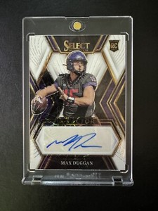 2023 Select Draft Max Duggan RC Auto White Lazer Prizm Chargers Rookie #d 16/25