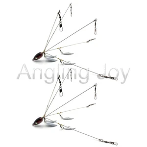 2 * 5 Arms 4 Blades Umbrella Alabama Rig for Bass Crappie Lure Fishing Bait Kit - Picture 1 of 5