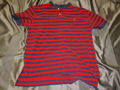 Polo para hombre de Ralph Lauren azul y rojo rayas horizontales verde logotipo talla grande  Foto 1 de 4