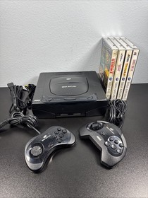 Sega Saturn MK-80000 Video Game Console Bundle with 2 Controllers (4) Games