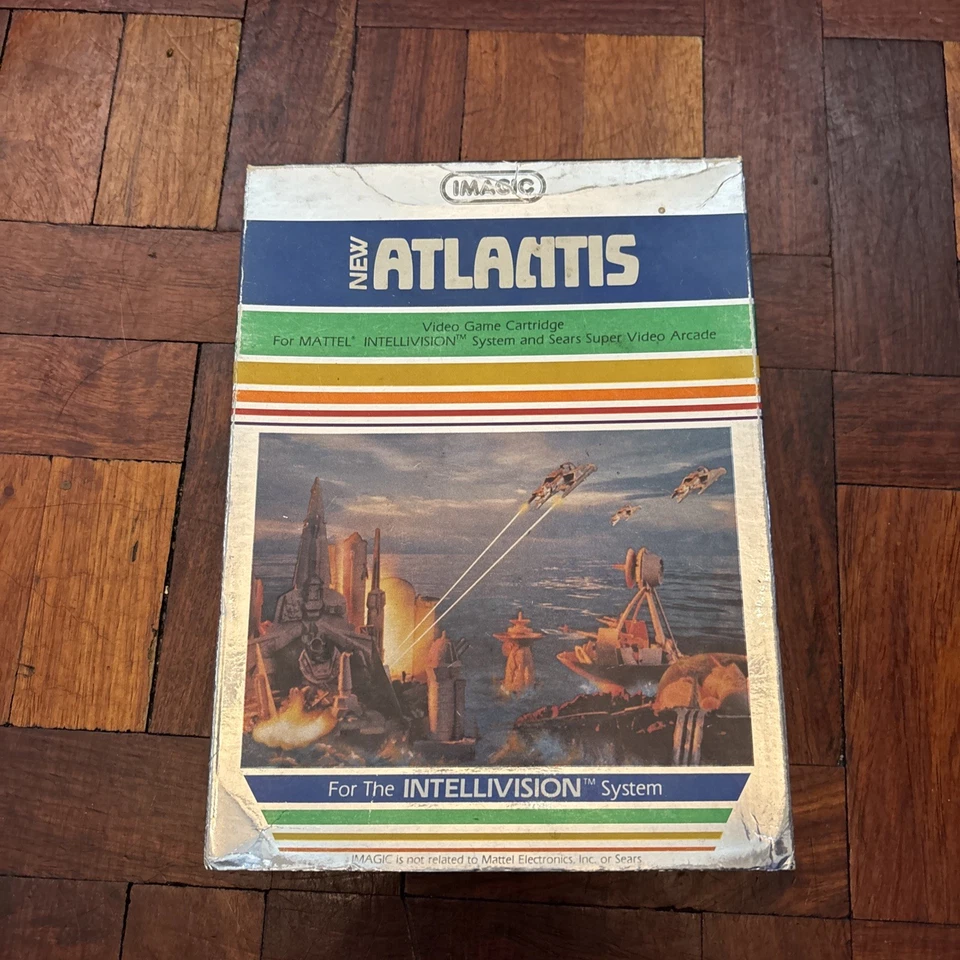 Atlantis Vintage Mattel 1982 Intellivision Complete w/ Game Box Manual Overlays - Image 1 of 4