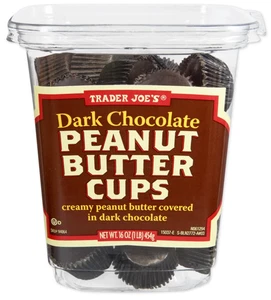 Neu Trader Joe's Dunkle Schokolade Erdnussbutter Tassen 16oz - Bild 1 von 1