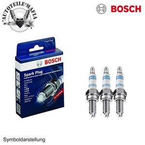 BOSCH 3x Zündkerzen für JEEP SEAT SKODA VW - Bild 1 von 3
