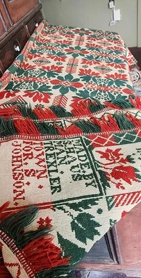 Frühes antikes Coverlet signiert & datiert 1837 handgenäht - Bild 1 von 4