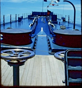 Stereo Realist Slide | *1950s* USS Wisconsin ANCHOR CHAIN US Navy Kodachrome - Bild 1 von 2