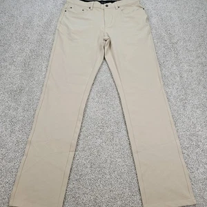 Greg Norman Pants Mens 32 Beige Khaki Chino Slack Golf Preppy Stretch 32x32 NWOT - Picture 1 of 6