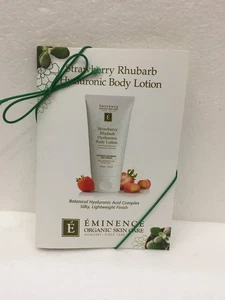Eminence Strawberry Rhubarb Hyaluronic Body Lotion 3ml SAMPLE CARD set of 6 - Picture 1 of 1