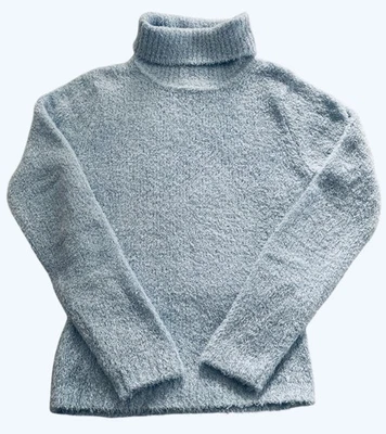 Women's Sweater Soft Sparkly Blue Knit Turtleneck Size S - Vintage by Tomfoolery - Image 1 of 4