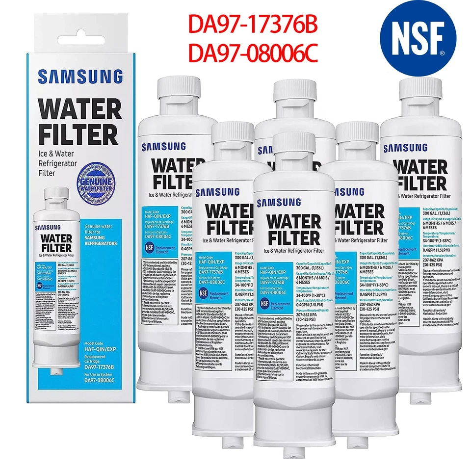 NEW 2-6pack Genuine Samsung DA97-17376B HAF-QIN/EXP REFRIGERATOR Water Filter US - Image 1 of 4