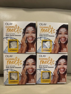 Lote de 4 Limpiador Facial Diario Olay Limpiador Derretido Agua Activado + Vitamina C  Foto 1 de 4