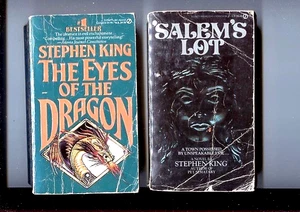 STEPHEN KING HORROR P/B LOT(2) SALEM'S LOT + EYES OF THE DRAGON 1ST MASS-MARKET - Picture 1 of 3