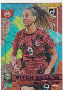 2023 Donruss FIFA Women’s World Cup PITCH QUEENS BLUE #4 JORDYN HUITEMA #58/99 - Picture 1 of 2