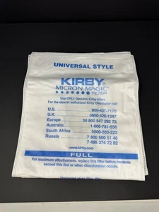 4 KIRBY VACUUM BAGS Sentria UNIVERSAL F Style MICRON MAGIC Hepa Filter L0 - Picture 1 of 4