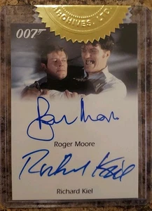 JAMES BOND 007 Dealer Incentive Dual Autograph Card ROGER MOORE & RICHARD KIEL - Picture 1 of 2