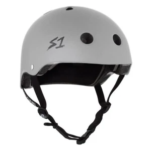 S1 Lifer Certified Matte Light Grey Skateboard Helmet - Picture 1 of 4