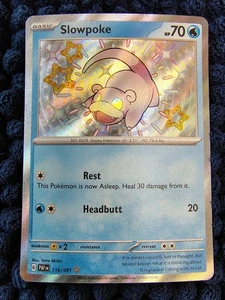 Pokémon TCG Paldean Fates - Slowpoke - Shiny Holo Rare Card - 116/091 - NM-MT - Picture 1 of 10