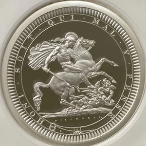 2024 Great Britain Great Engravers Pistrucci St. George & Dragon £5 2oz Silver - Picture 1 of 4