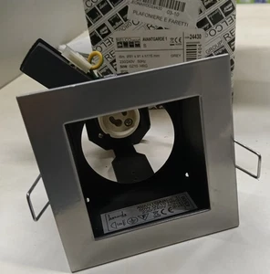 RELCO LEONARDO FARETTO INCASSO CONTROSOFFITTO AVANTGARDE GU10 GRIGIO ART. 24430 - Imagen 1 de 8