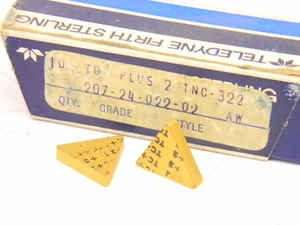 NUOVO SURPLUS 10 PEZZI. TELEDYNE TNC 322 GRADO: TC+2 INSERTI IN CARBURO - Foto 1 di 1