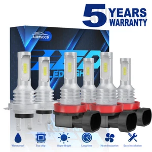 For Ford Fusion 2006-2018 Xenon White LED Headlight Fog Light Bulbs Canbus Ready - Picture 1 of 18