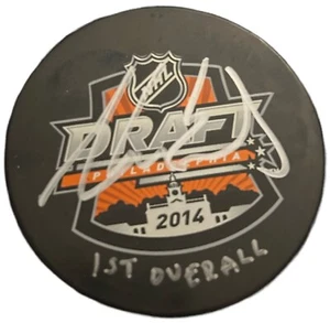 Aaron Ekblad Florida Panthers Draft Puck Signed Puck COA - Picture 1 of 1