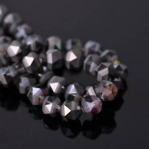 20pcs 7mm 9mm Round Matte Faceted Crystal Glass Loose Spacer Beads DIY Jewelry