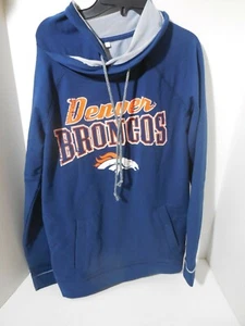 New NFL Denver Broncos UNISEX Long-Sleeve Sweatshirt Pullover Blend Size Medium - Picture 1 of 2