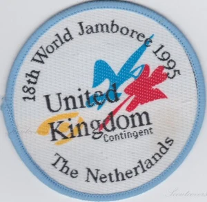 Parche contingente 18th World Jamboree 1995 Países Bajos, Reino Unido - Imagen 1 de 2