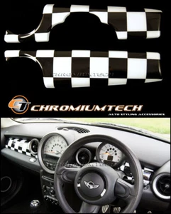 MINI Cooper/S/ONE Chequered Flag Dashboard Panel Trim Cover R55 R56 R57 R58 LHD - Picture 1 of 7