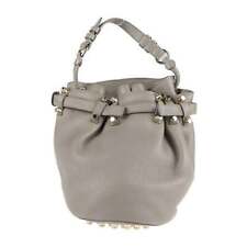 Alexander Wang Diego Shoulder Bag Leather Greige Studs Drawstring 2WAY Handbag