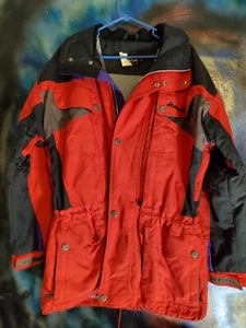 Nordica Damen Isolierte Skijacke Mantel Größe Large rot Kapuze Reißverschluss - Bild 1 von 9