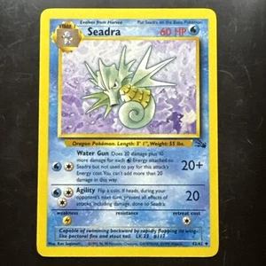 Juego de cartas coleccionables Pokémon Seadra Fossil 42/62 regular 1999-2000 Wizards Base Set - Imagen 1 de 3