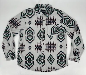 Como Man Camp Shirt Men's Large Tribal Native Indian Short Sleeve Button Down - Picture 1 of 12
