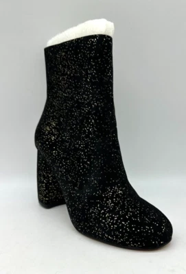 Botas Nanette Lepore Lilly Negras Brillantes Cremallera Tacones Bloque Para Mujer Talla 9M Foto 1 de 4