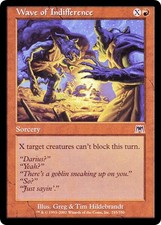 WAVE OF INDIFFERENCE ~mtg NM-M Onslaught Common x4