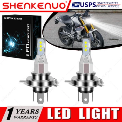 Kit de bombillas faros LED 55W alta potencia 6000K blanco para BMW G310R 2017 2X 9003 H4 Foto 1 de 4
