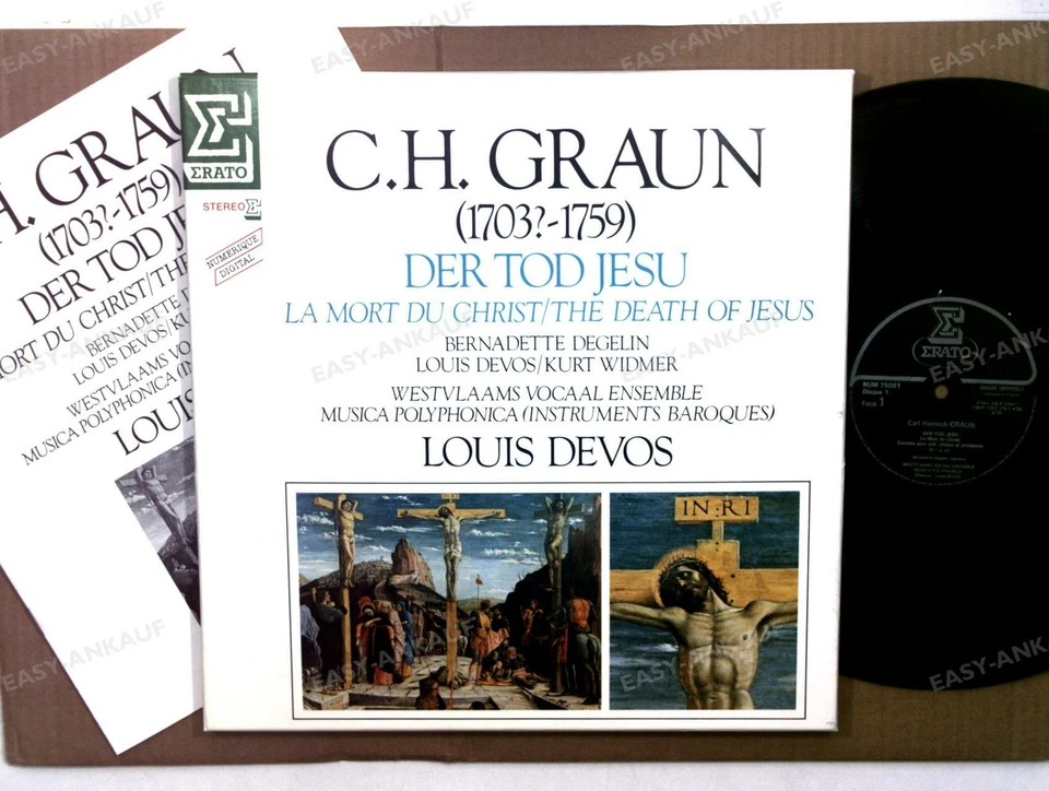 C.H. Graun, Louis Devos, Bernadette Degelin - Der Tod Jesu GER 2LP '* - Image 1 of 1