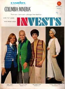 Vintage Columbia Minerva 2517 INVESTS RETRO MOD and HIP Crochet Pattern Leaflet - Picture 1 of 2