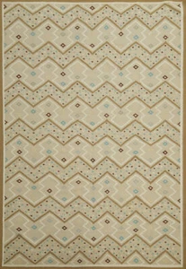 Geometric Beige Kilim Durrie Rugs Flatweave Pile Kelim Carpets 9x12 ft - Picture 1 of 10