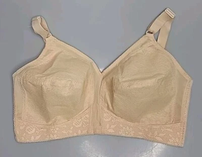 PLAYTEX 18 Hour Sensational Support Bra Size 40D Beige 0020/0027/2700 Wireless - Image 1 of 3