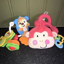 Fisher Price Baby Childrens Toy Bundle - Doggy Keys & Musical Monkey